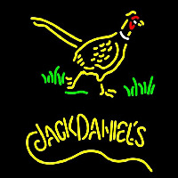 Pheasant and Jack Daniels Whiskey Neon Skilt