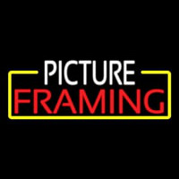 Picture Framing With Border Logo Neon Skilt