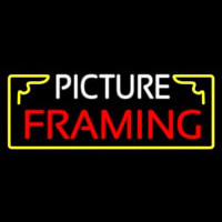 Picture Framing With Frame Logo Neon Skilt
