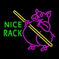 Pig Pool Nice Rack Neon Skilt