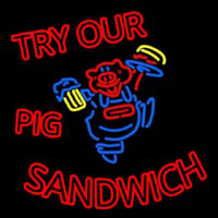 Pig Sandwich Neon Skilt