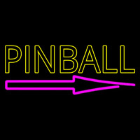 Pinball With Arrow 2 Neon Skilt
