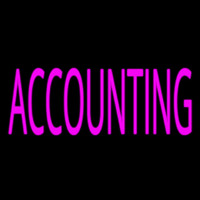 Pink Accounting Neon Skilt