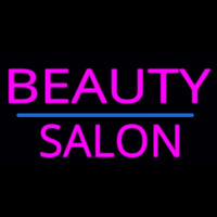 Pink Beauty Salon Blue Line Neon Skilt