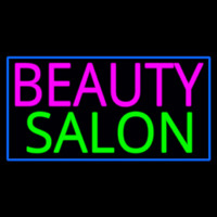 Pink Beauty Salon Green With Blue Border Neon Skilt