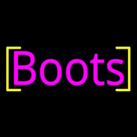 Pink Boots Neon Skilt