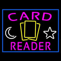 Pink Card Reader Blue Border Neon Skilt