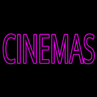 Pink Cinemas Block Neon Skilt