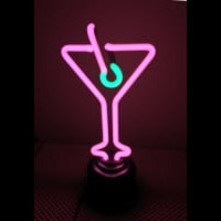 Pink Cocktail Desktop Neon Skilt