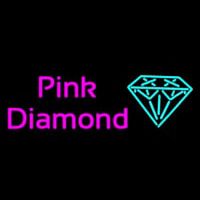 Pink Diamond Turquoise Logo Neon Skilt