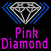 Pink Diamond White Logo Neon Skilt