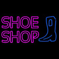 Pink Double Stroke Shoe Shop Neon Skilt