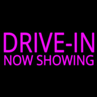 Pink Drive In Now Showing Neon Skilt