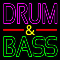 Pink Drum And Green Bass Neon Skilt