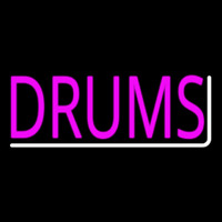 Pink Drums Neon Skilt