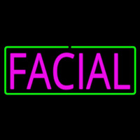 Pink Facial Green Border Neon Skilt