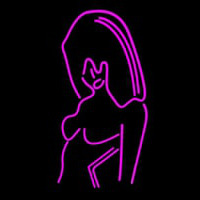 Pink Girl Strip Club Neon Skilt