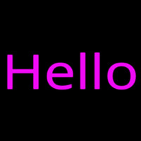 Pink Hello Neon Skilt