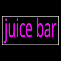 Pink Juice Bar With White Border Neon Skilt