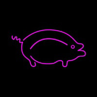 Pink Pig Logo Neon Skilt