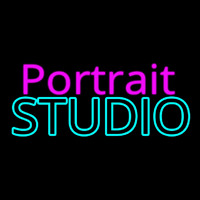 Pink Portrait Studio Neon Skilt