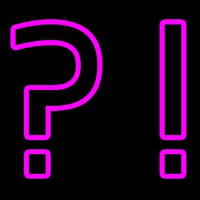 Pink Quetion Mark Neon Skilt