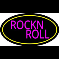 Pink Rock N Roll Guitar 2 Neon Skilt