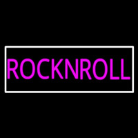 Pink Rock N Roll With White Border Neon Skilt