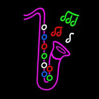Pink Sa ophone Neon Skilt