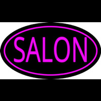 Pink Salon Oval Neon Skilt