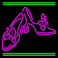 Pink Sandal Heels With Line Neon Skilt