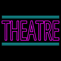 Pink Theatre With Line Neon Skilt