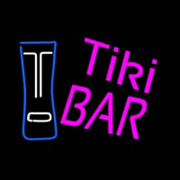 Pink Tiki Bar with Logo Neon Skilt