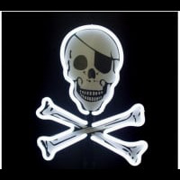 Pirate Flag Desktop Neon Skilt