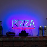 Pizza Desktop Neon Skilt