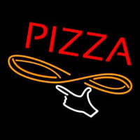 Pizza With Logo Neon Skilt