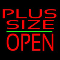 Plus Size Block Open Green Line Neon Skilt