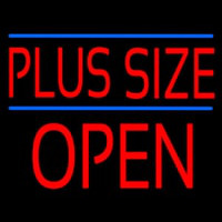 Plus Size Blue Lines Block Open Neon Skilt