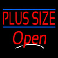 Plus Size Blue Lines Open Neon Skilt