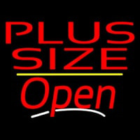 Plus Size Open Yellow Line Neon Skilt