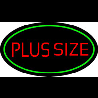 Plus Size Oval Green Neon Skilt