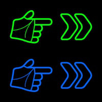 Pointer Arrow Hand Neon Skilt