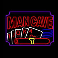 Poker Cigar Man Cave Neon Skilt