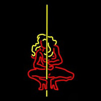 Pole Dance Girl Neon Skilt
