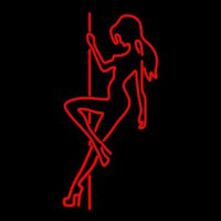 Pole Dance Girl Strip Club Neon Skilt