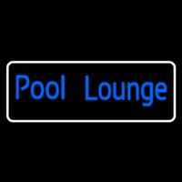 Pool Lounge With White Border Neon Skilt