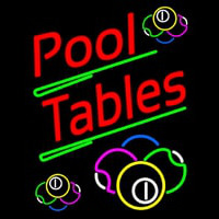 Pool Tables Neon Skilt