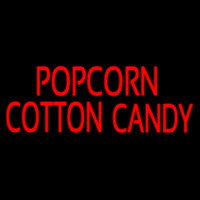 Popcorn Cotton Candy Neon Skilt