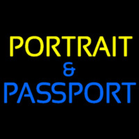 Portrait And Passport Neon Skilt