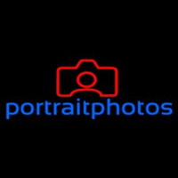 Portrait Photo With Camera Neon Skilt